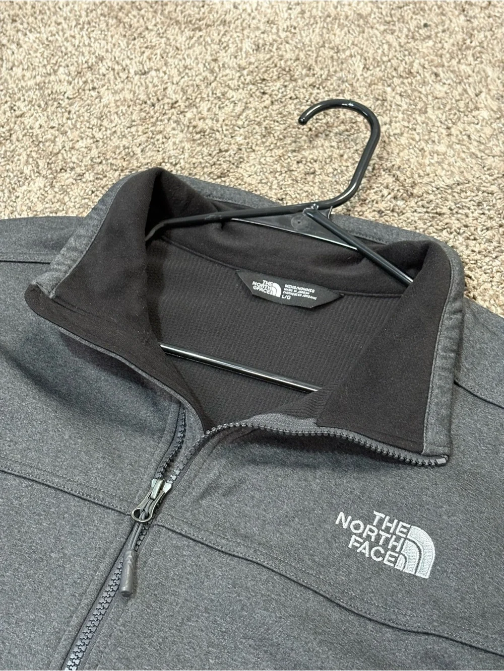 The North Face Apex Canyonwall Jacket Mens L Gray Softshell Windwall Full Zip